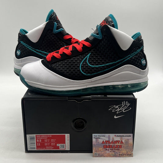 Size 9.5 - Nike Air Max LeBron 7 Retro QS 2019 Red Carpet Aqua Red (CU5133-100)