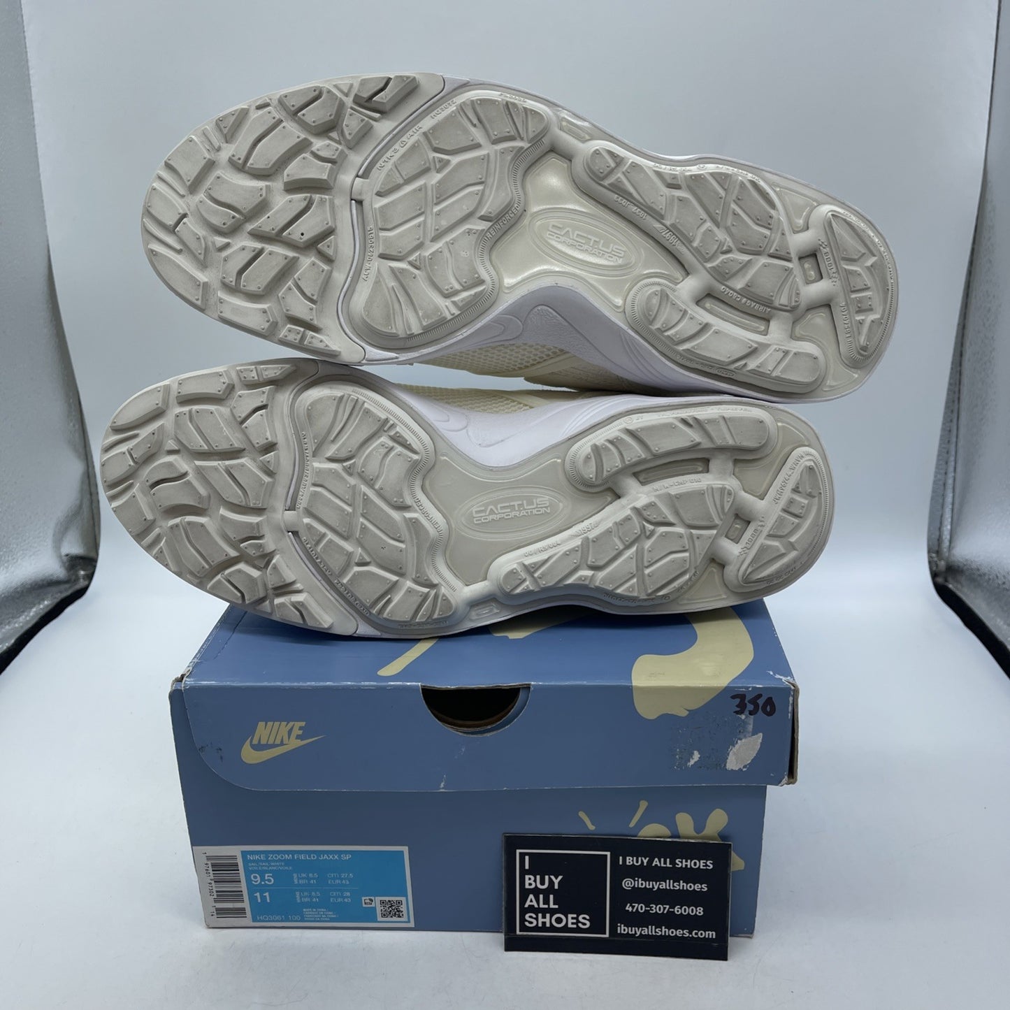 Size 9.5 - Nike Travis Scott x Zoom Field Jaxx SP Sail (HQ3061-100)