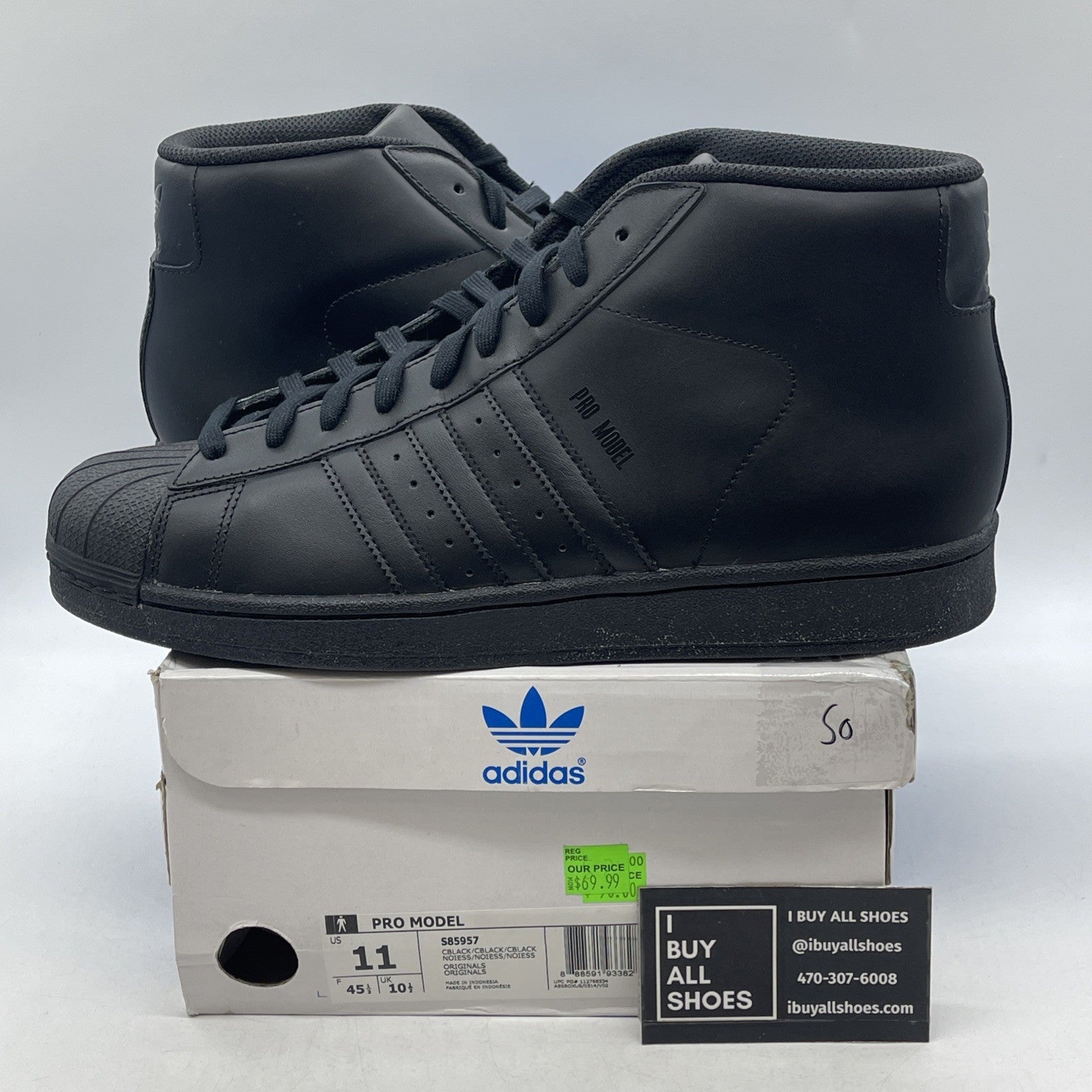 Size 11 - Adidas Pro Model Triple Black (S85957)