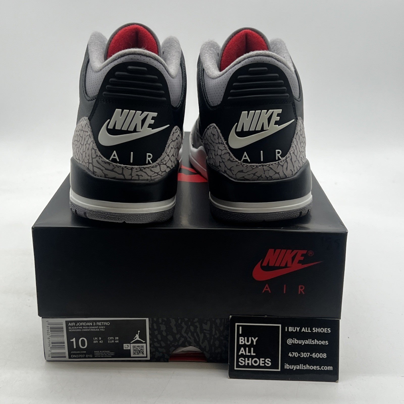 Size 10 - Air Jordan 3 Retro OG 2024 Black Cement (DN3707-010)