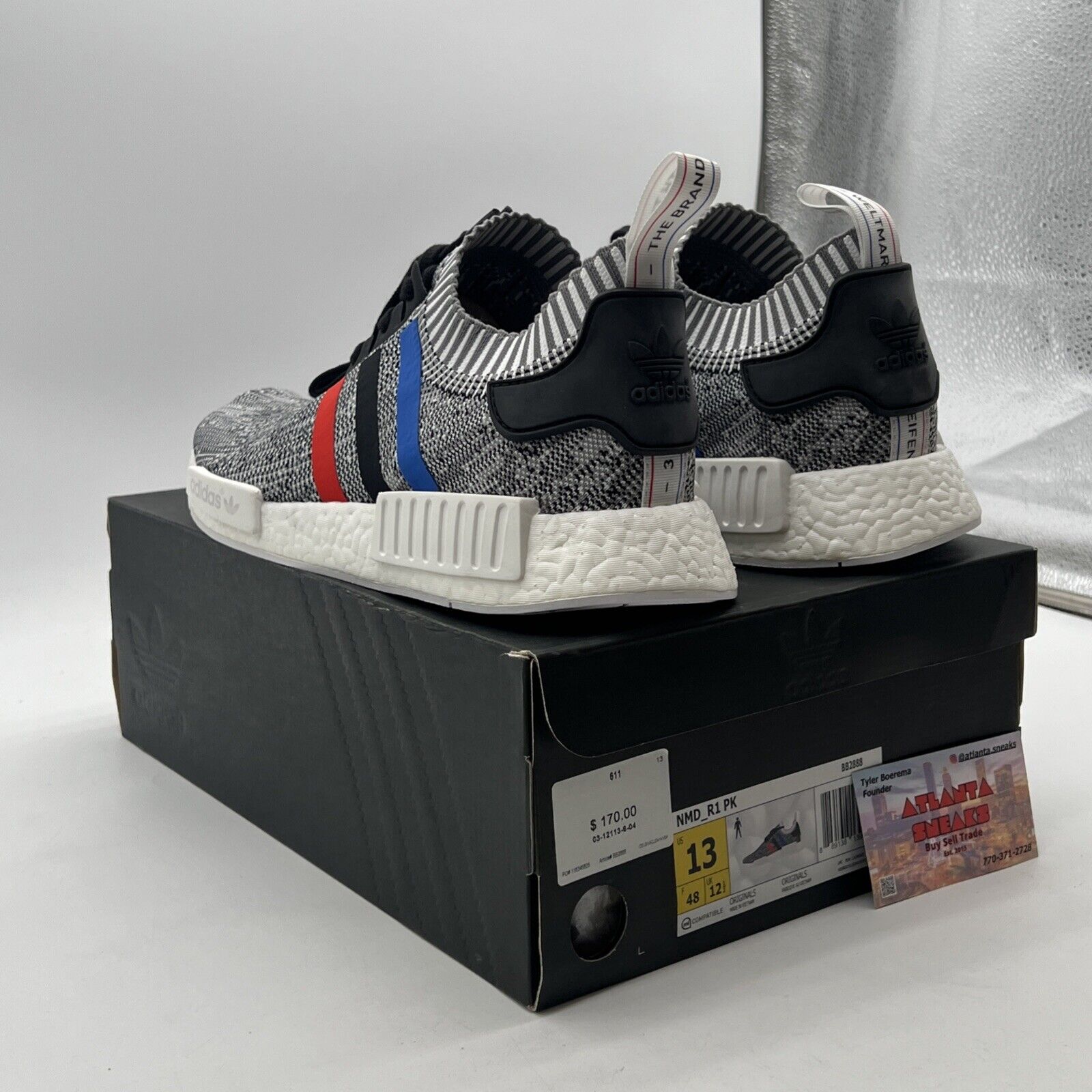 Size 13 - adidas NMD_R1 Primeknit Tri Color (BB2888)