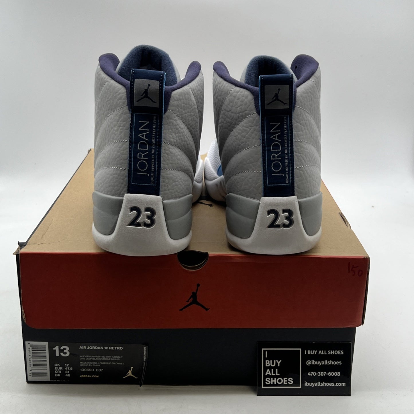 Size 13 - Air Jordan 12 Retro Grey University Blue (130690-007)