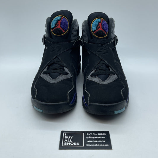 Size 8.5 - Air Jordan 8 Retro 2007 Aqua Black Purple Grey Suede (305381-025)