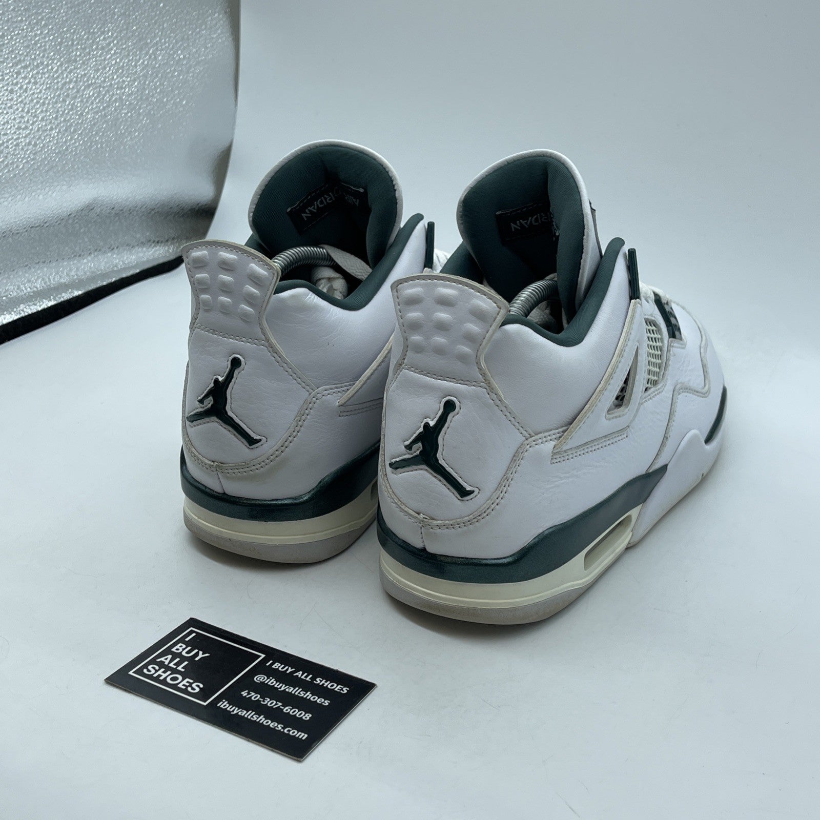 Size 9.5 - Air Jordan 4 Retro Oxidized Green White Leather (FQ8138-103)
