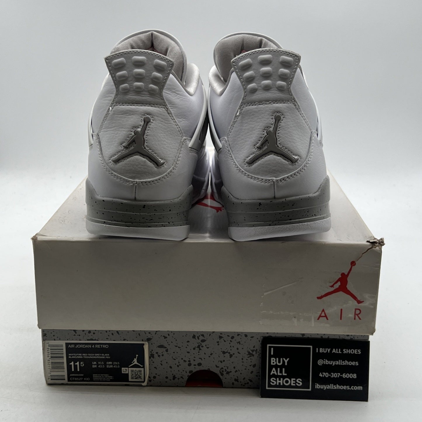 Size 11.5 - Air Jordan 4 Retro Mid White Oreo (CT8527-100)