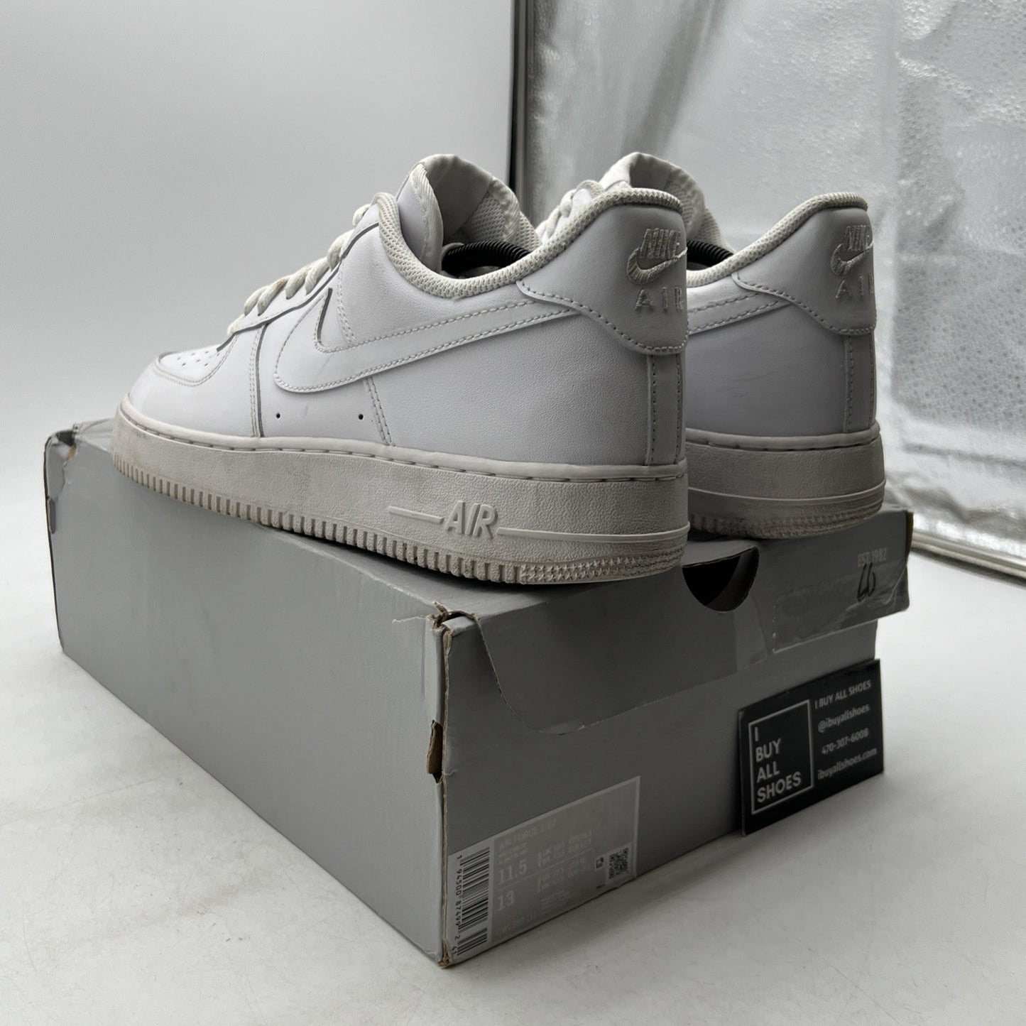 Size 11.5 - Nike Air Force 1 '07 Low Triple White (CW2288-111)