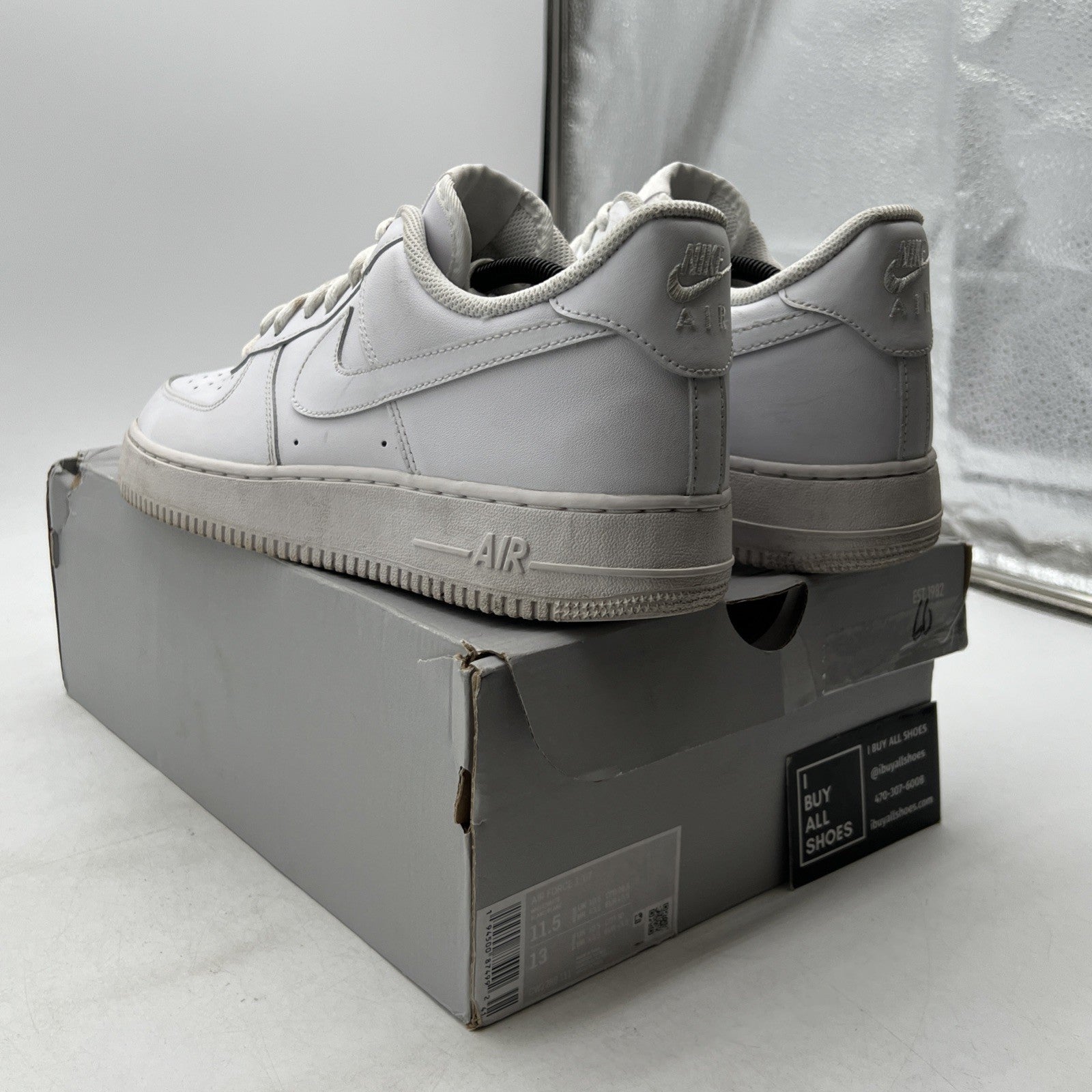 Size 11.5 - Nike Air Force 1 '07 Low Triple White (CW2288-111)