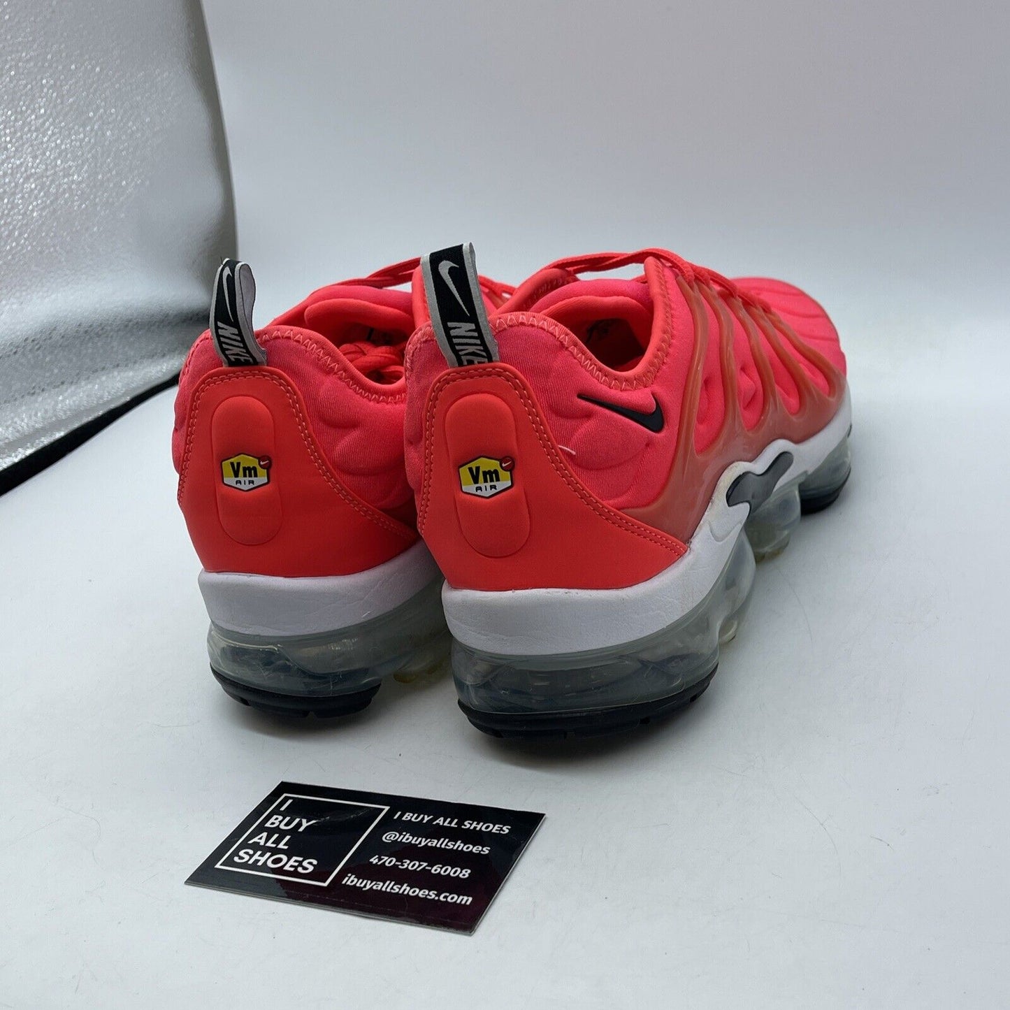 Size 10 - Nike Air VaporMax Plus Red Pink Black White Suede Leather (924453-602)