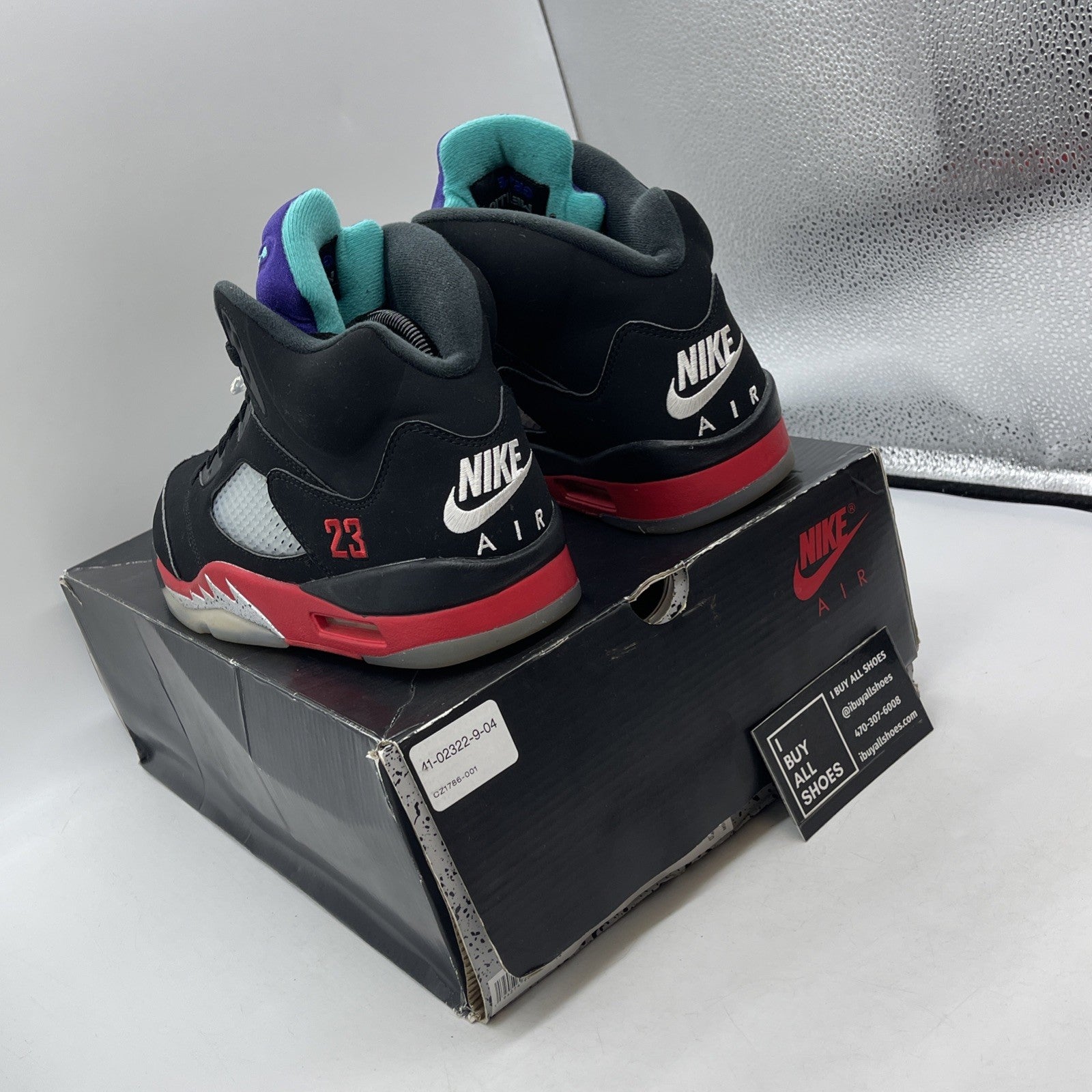 Size 8.5 - Jordan 5 Retro Top 3 Black 2020 (CZ1786-001)