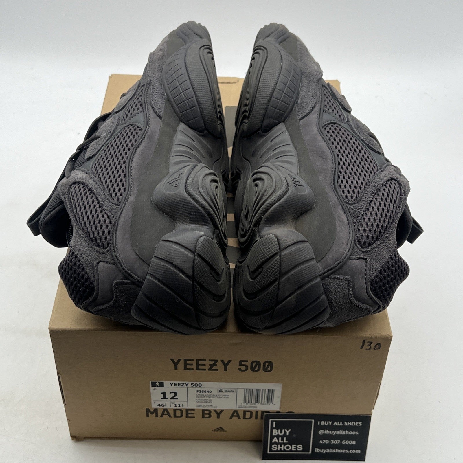 Size 12 - adidas Yeezy 500 Low Utility Black (F36640)