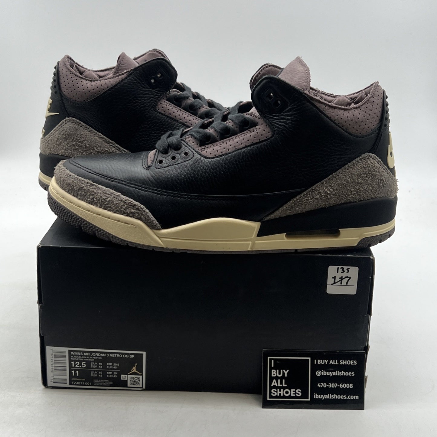 Size 12.5 - A Ma Maniére x Air Jordan 3 Retro While You Were Sleeping W