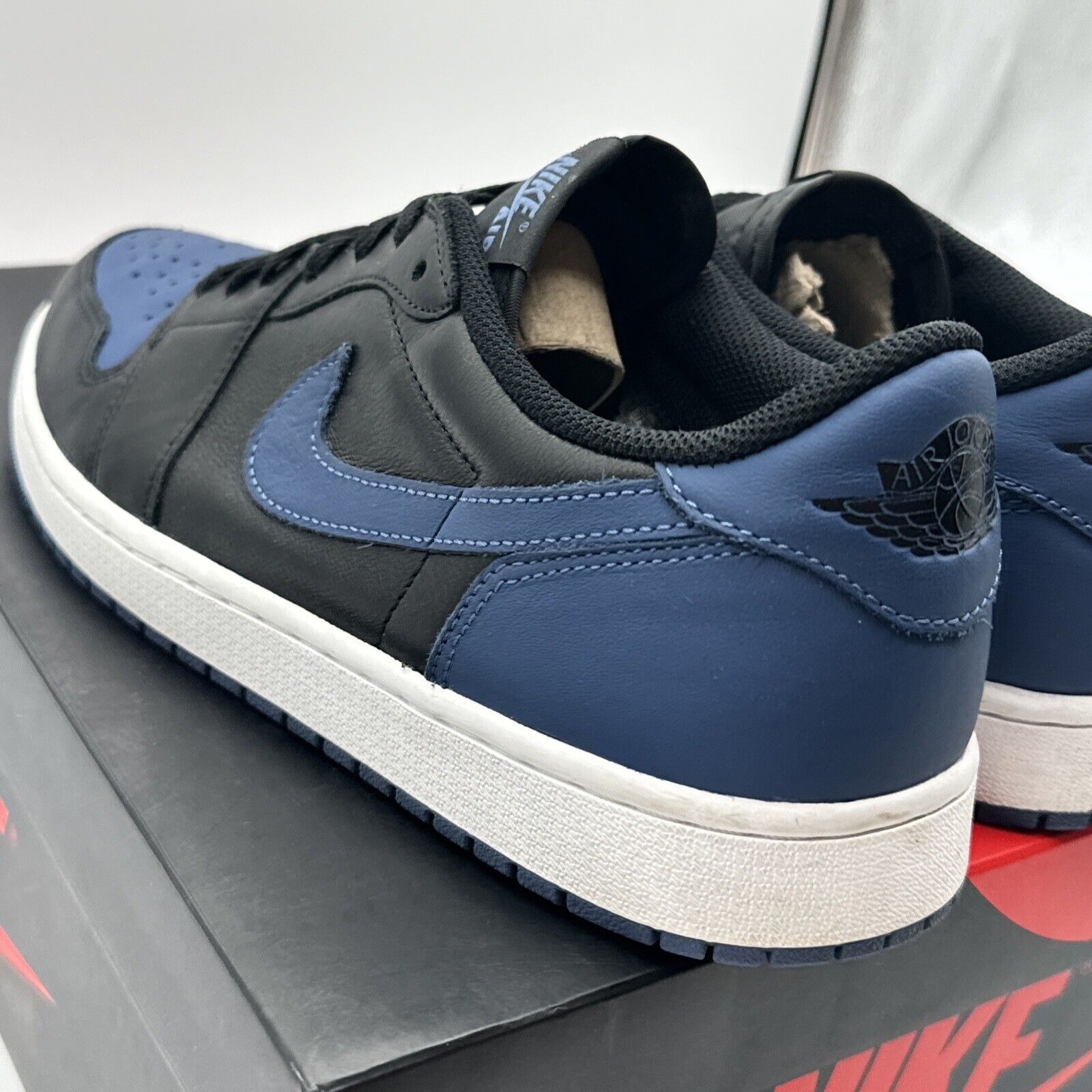 Size 12 - Jordan 1 Low OG Mystic Navy Blue Black Nice Leather OG All Mj Bball