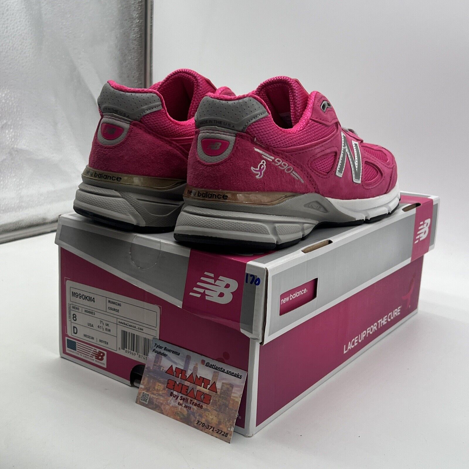 Size 8 - New Balance Susan G. Komen x 990v4 Pink Ribbon (M990KM4)