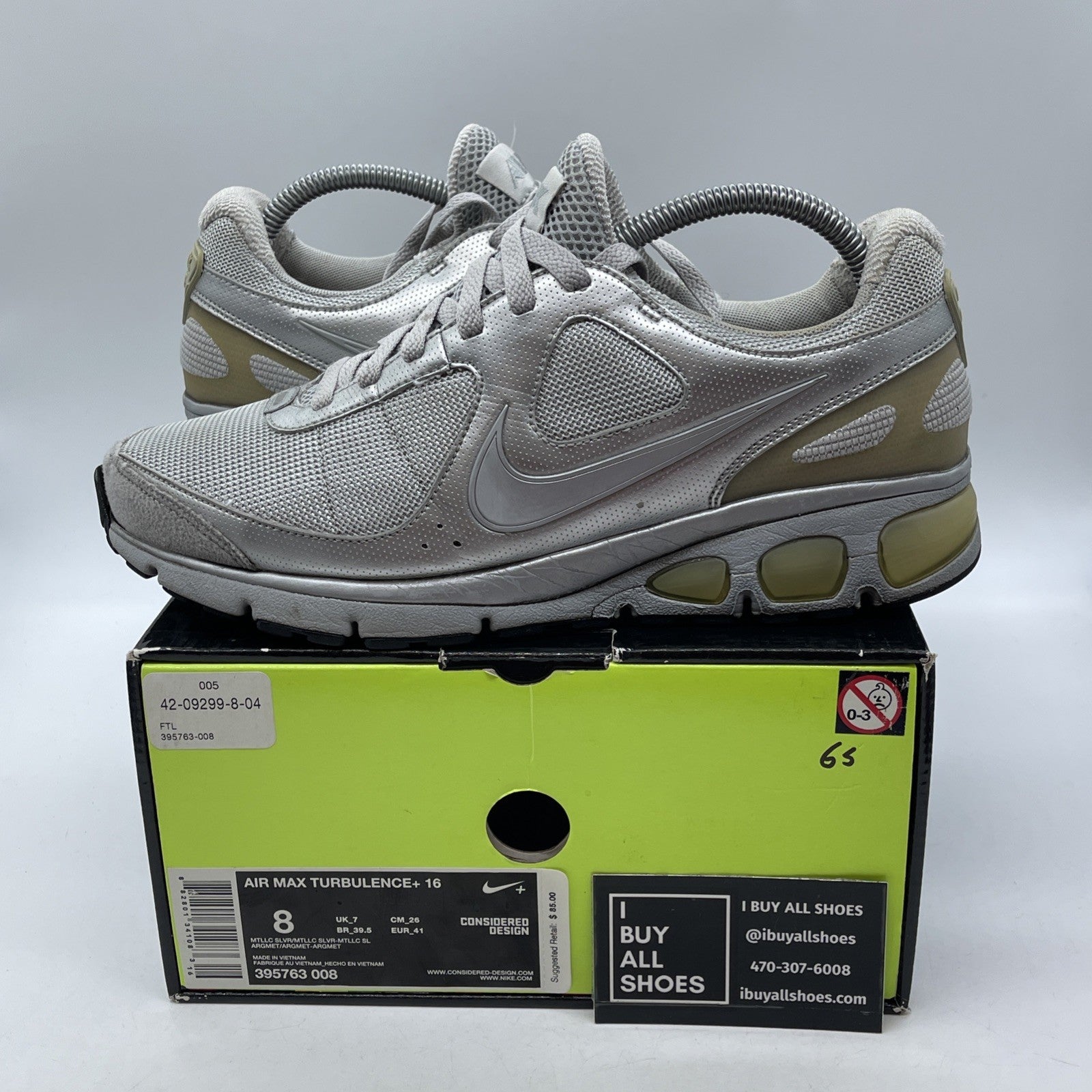 Size 8 - Nike Air max  Gray Suede Leather (395763-008)