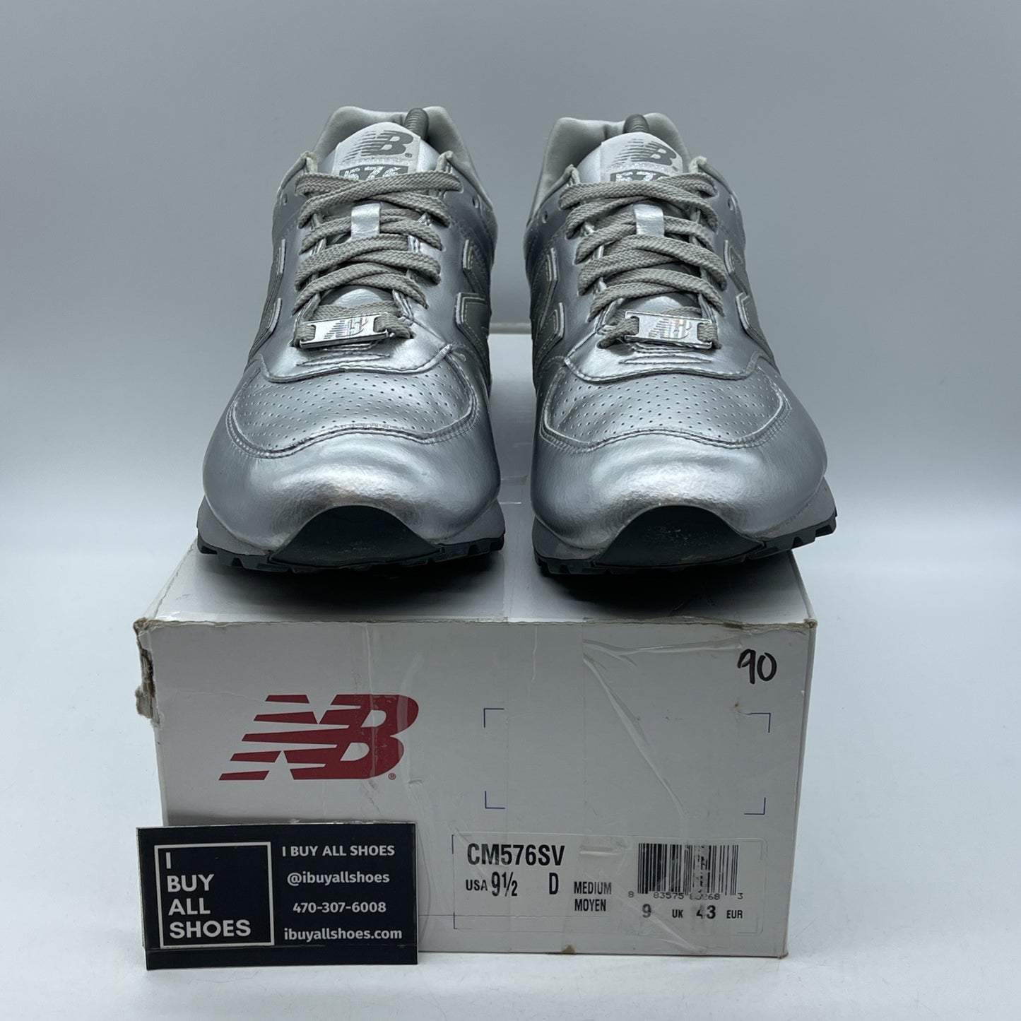 Size 9.5 - New Balance 576 Silver Leather (CM576SV)