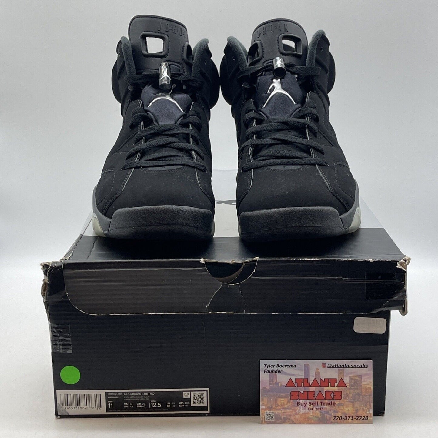 Size 11 - Jordan 6 Retro Mid Chrome Black White Silver (DX2836-001)