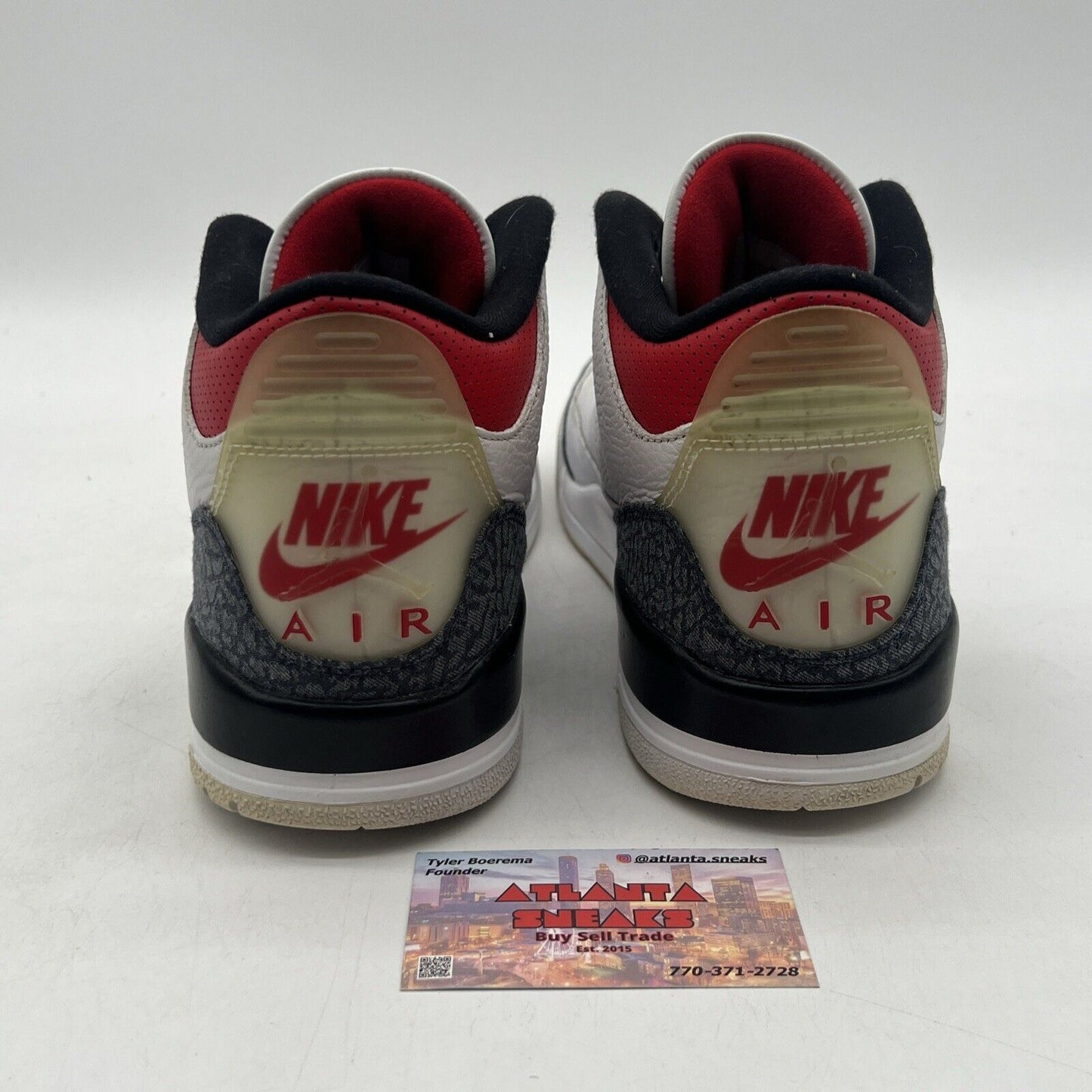 Size 11 - Jordan 3 Retro Denim SE Fire Red 2020 Red White Leather (CZ6431-100)