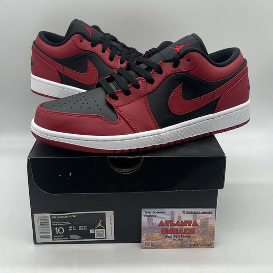 Size 10 - Air Jordan 1 Reverse Bred Black White Red Brand New Og All DS Bred