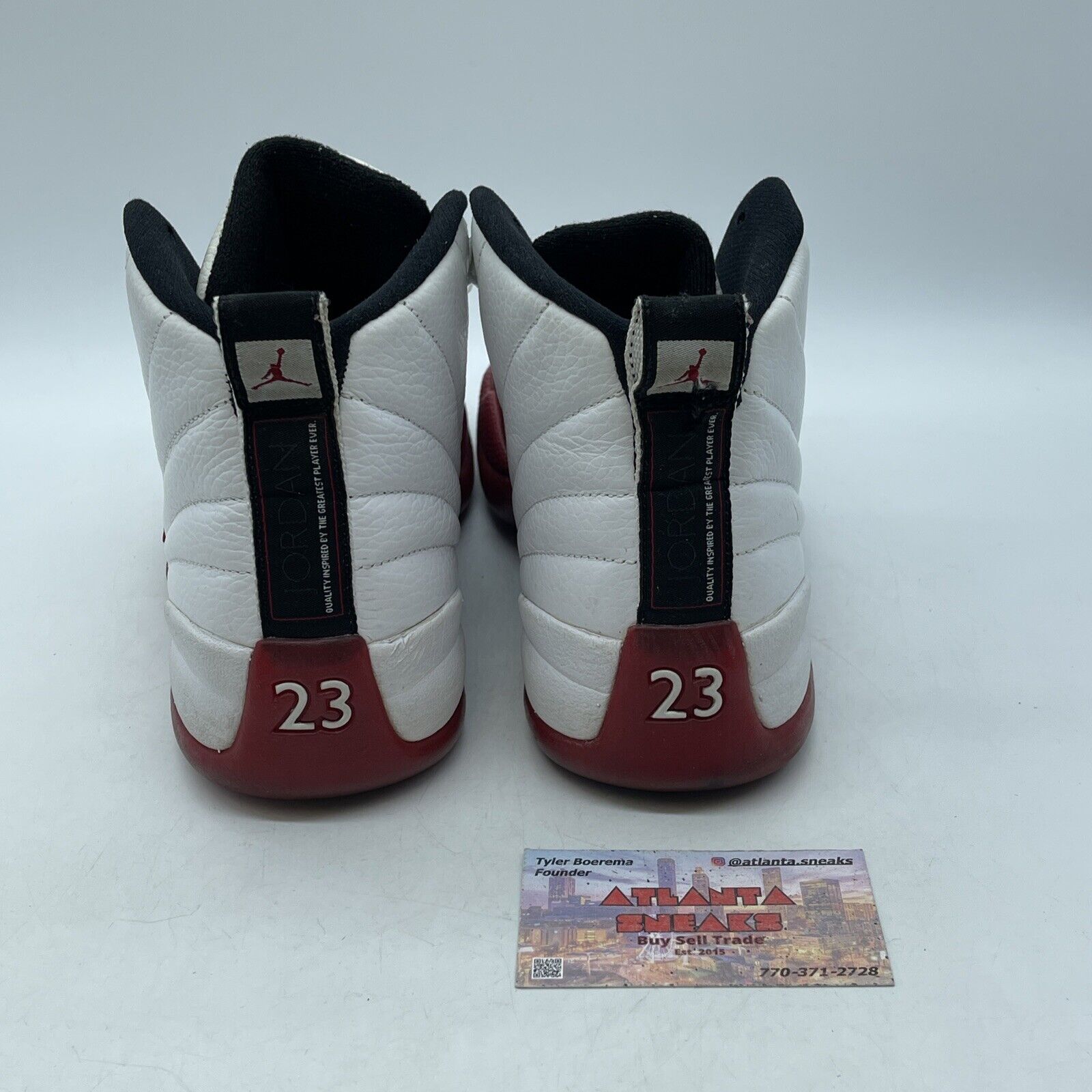 Size 8 - Air Jordan 12 Retro 2009 Cherry Black White Leather Suede (130690-110)