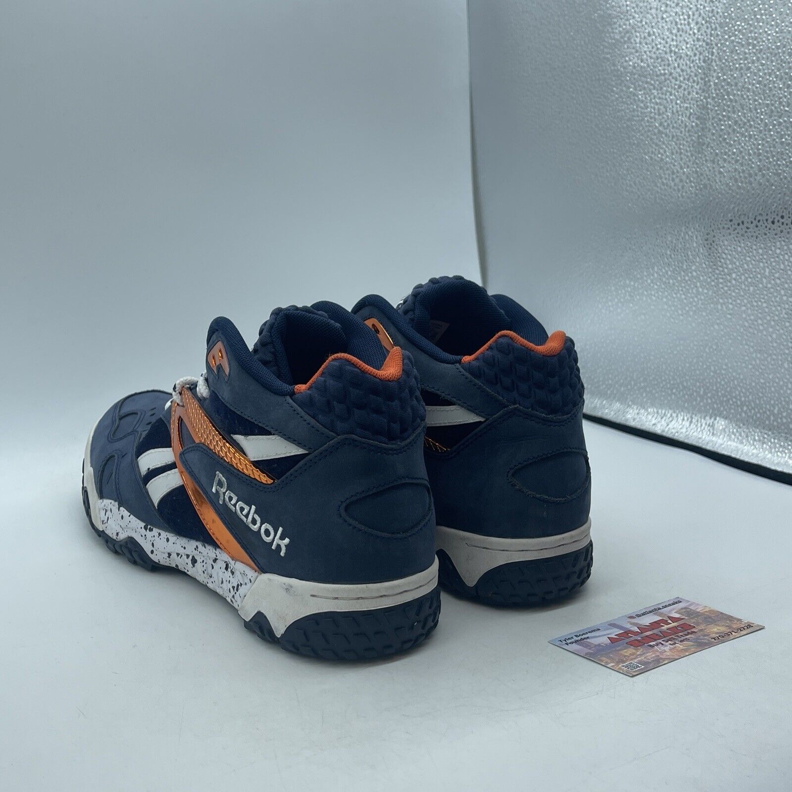 Size 11 - Reebok Scrimmage Mid Blue White Orange (V53286)