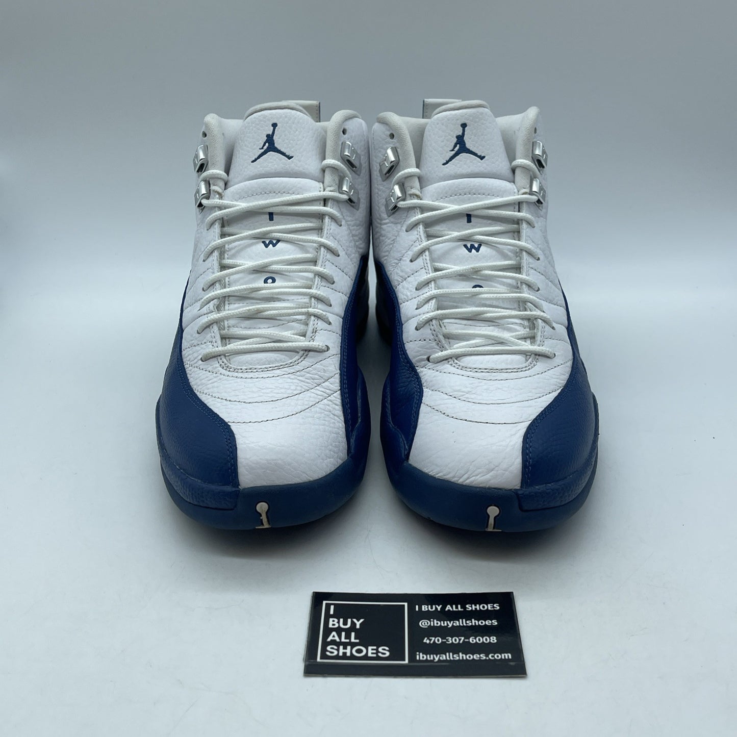 Size 11.5 - Jordan 12 Retro French Blue 2016 White Leather (130690-113)