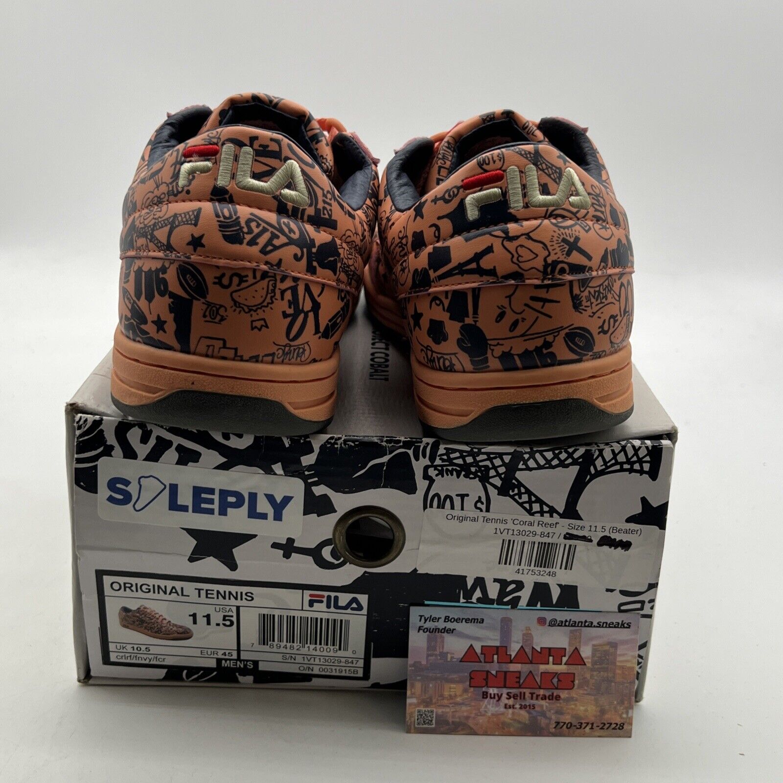 Size 11.5 - Fila Original Tennis “Coral Reef” Orange/Blue/Grey (1VT13029-847)