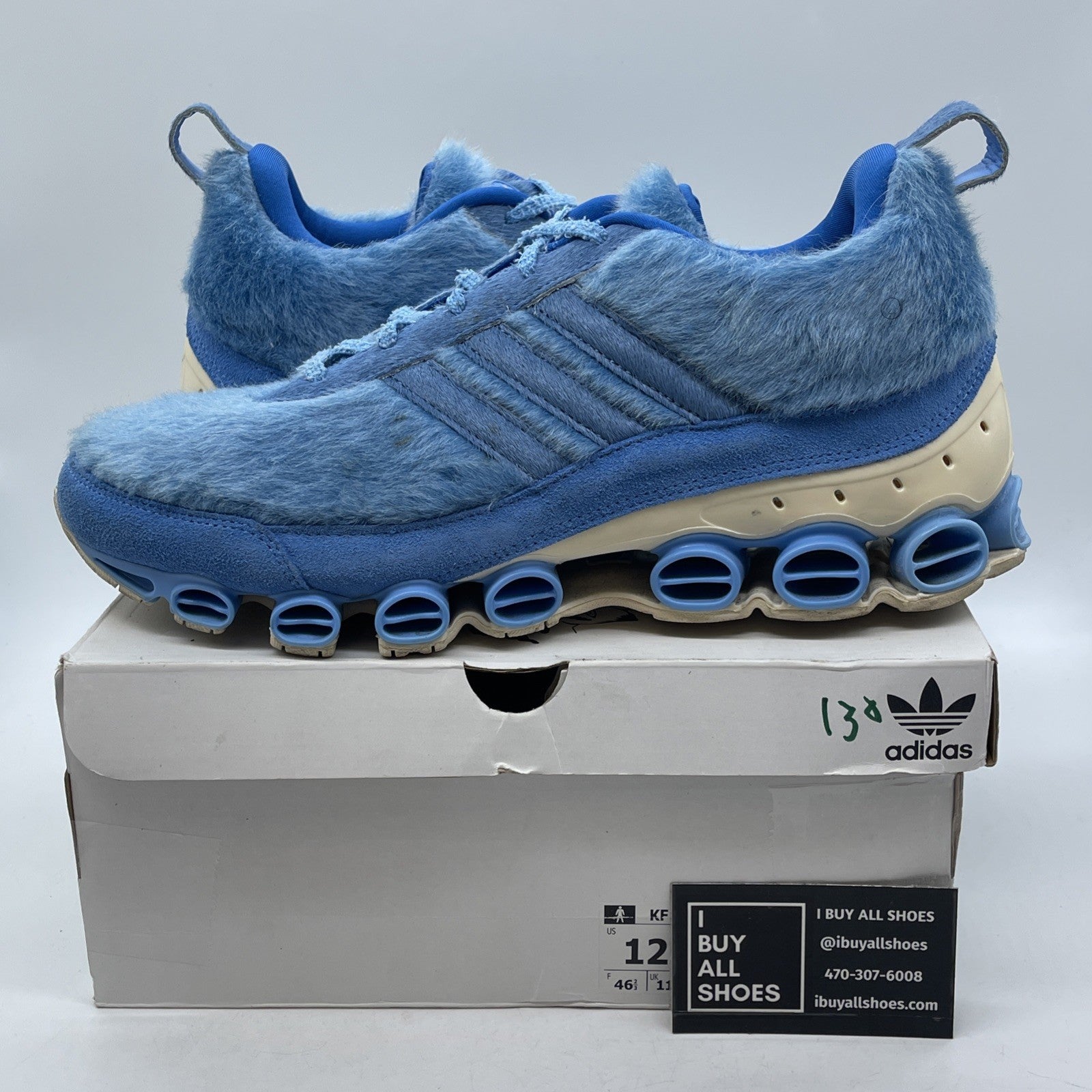 Size 12 - adidas Kerwin Frost x Microbounce T1 YTI Blue Suede (GX6446)