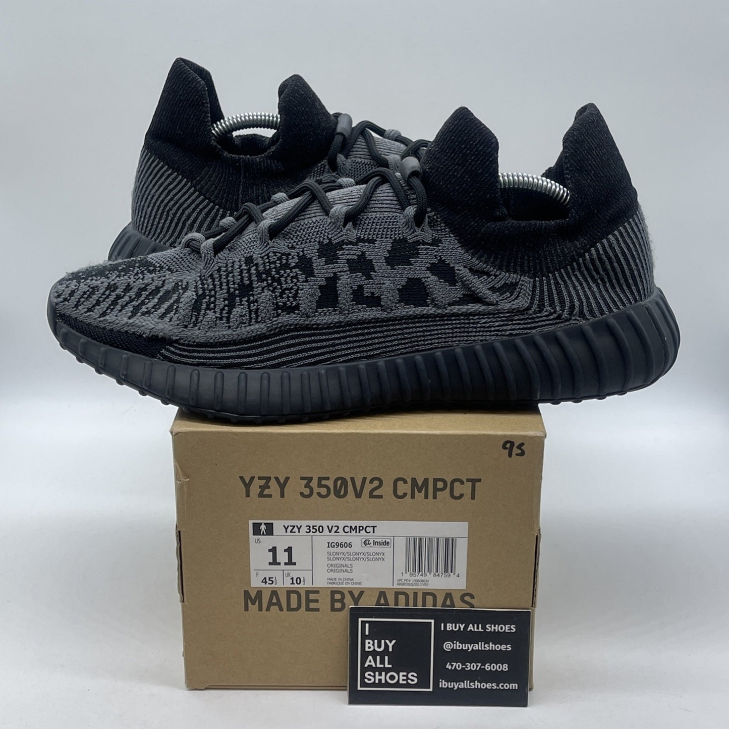 Size 11 - adidas Yeezy Boost 350 V2 CMPCT Slate Onyx grey Black Suede (IG9606)