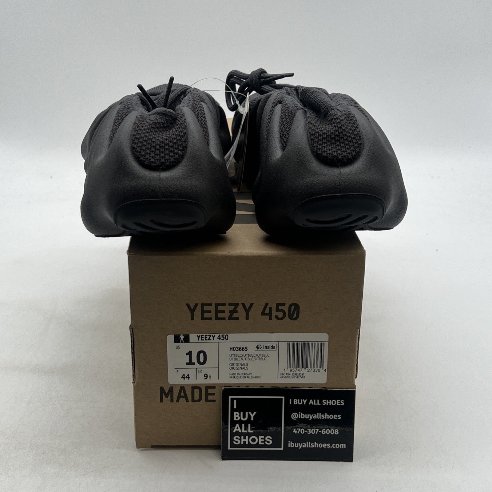 Size 10 - adidas Yeezy 450 Utility Black (H03665)