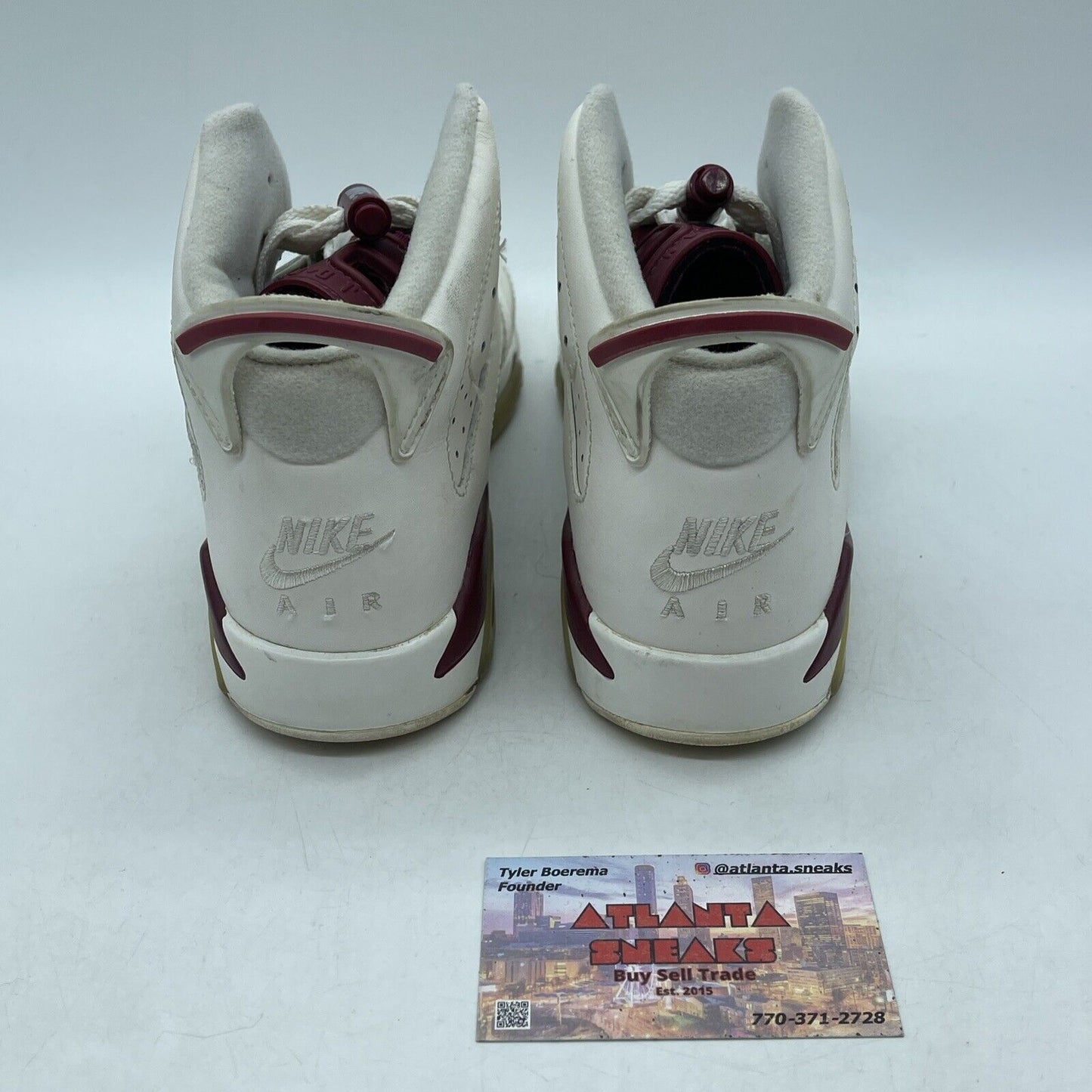 Size 6 (GS) - Jordan 6 Retro OG 2015 Mid Maroon White Tan Leather (836342-115)