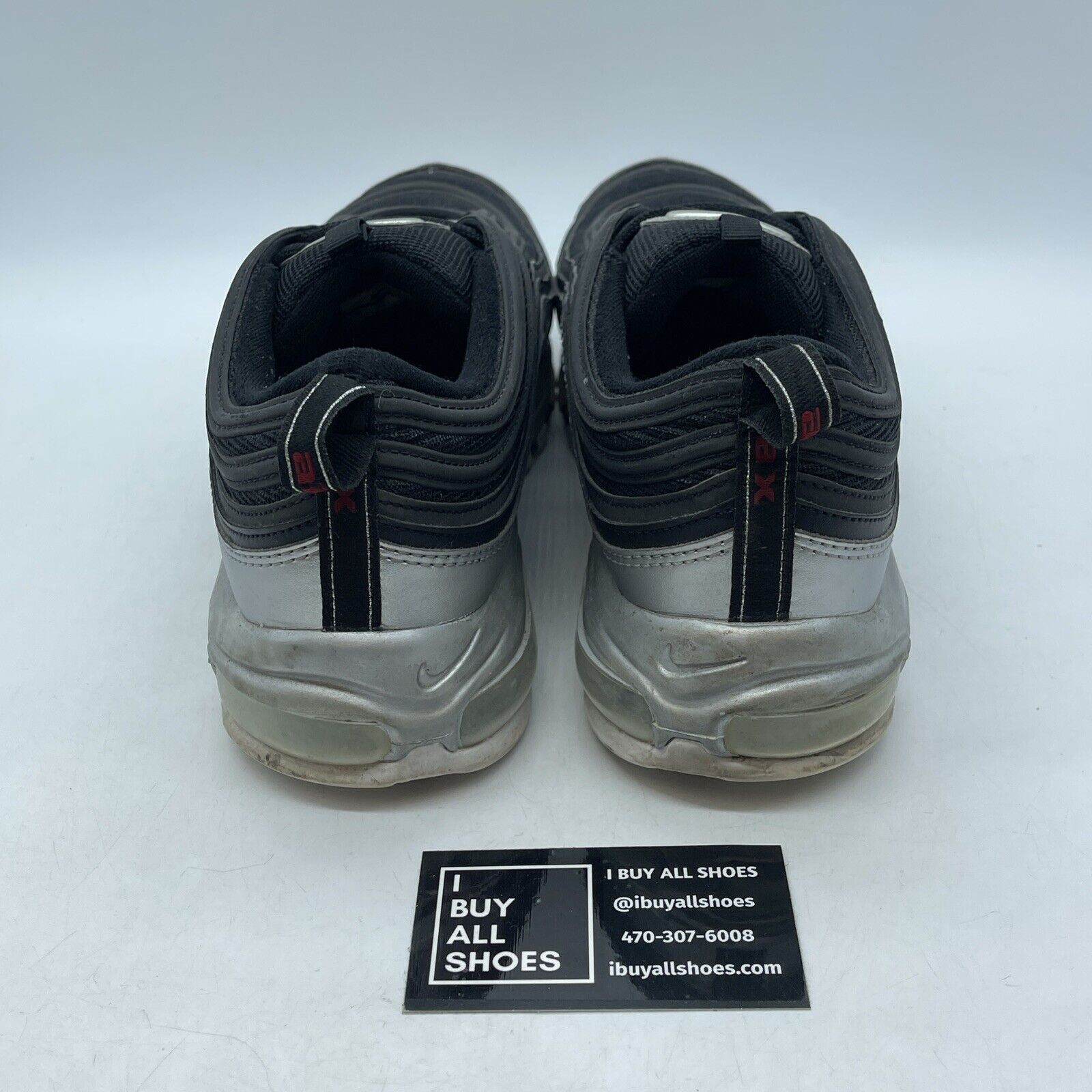 Size 12 - Nike Air Max 97 QS B-Sides Metallic Silver Black Red (AT5458-001)