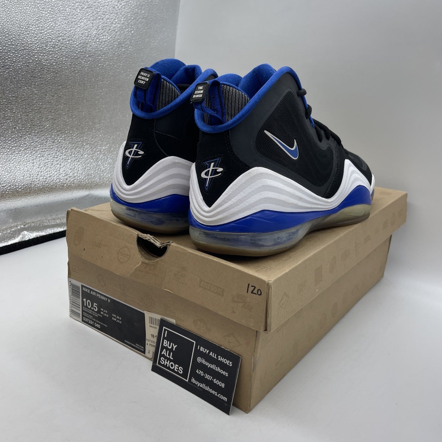 Size 10.5 - Nike Air Penny 5 Orlando Suede Leather (537331-040)