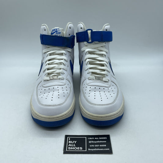 Size 9.5 - Nike Air Force 1 '07 High White Soar Blue (315121-110)