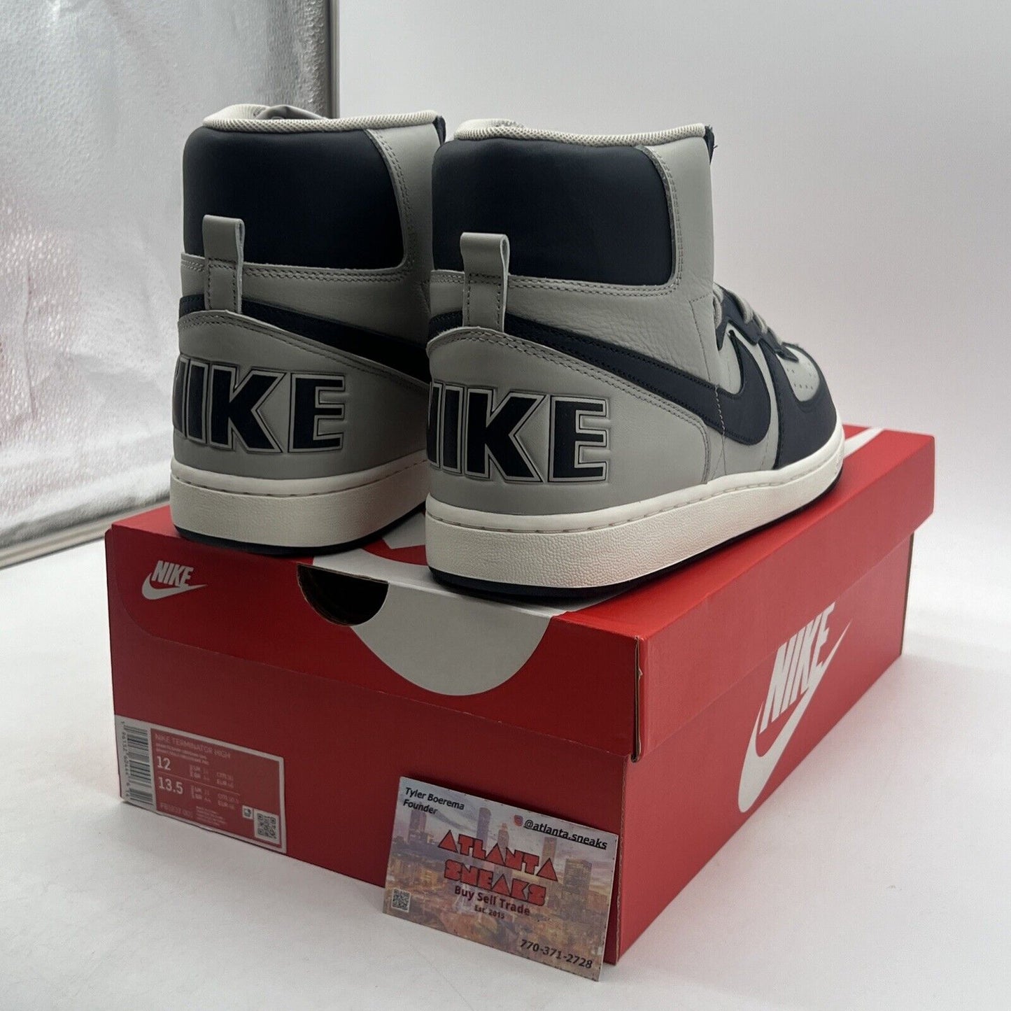 Size 12 - Nike Terminator High Georgetown Grey Navy (FB1832-001)