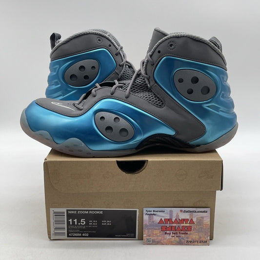 Size 11.5 - Nike Zoom Rookie Dynamic Blue Grey Black White (472688-402)
