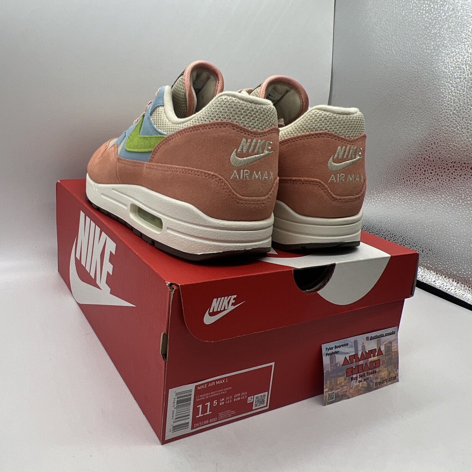 Size 11.5 - Nike Air Max 1 Light Madder Root 2022 Brand New Og All