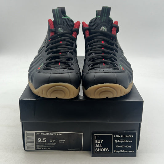 Size 9.5 - Nike Foamposite Pro Gucci - Black (624041-004)