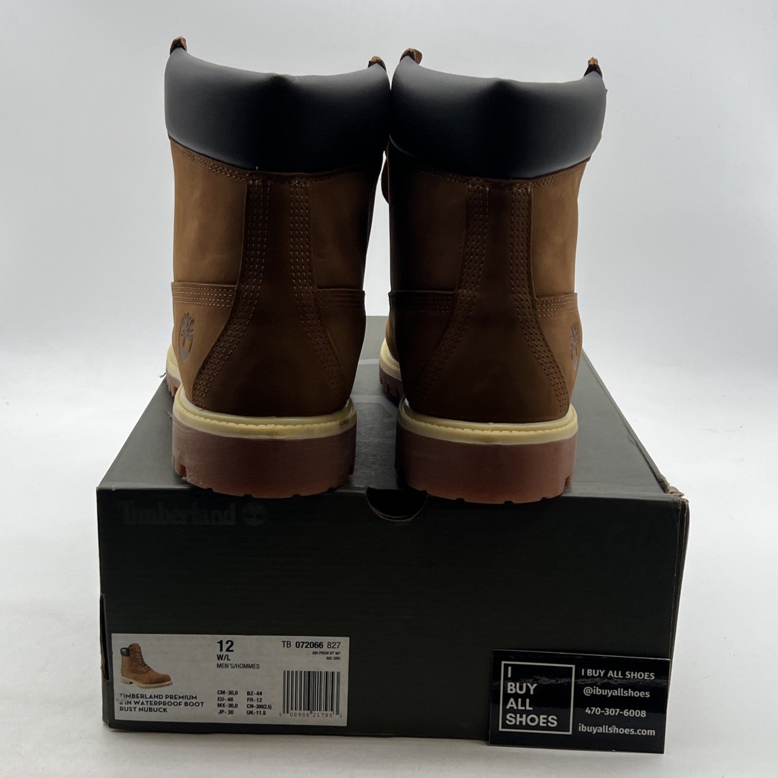 Size 12 - TIMBERLAND 6" Premium 'Rust Nubuck' Waterproof Boots (TB072066-827)