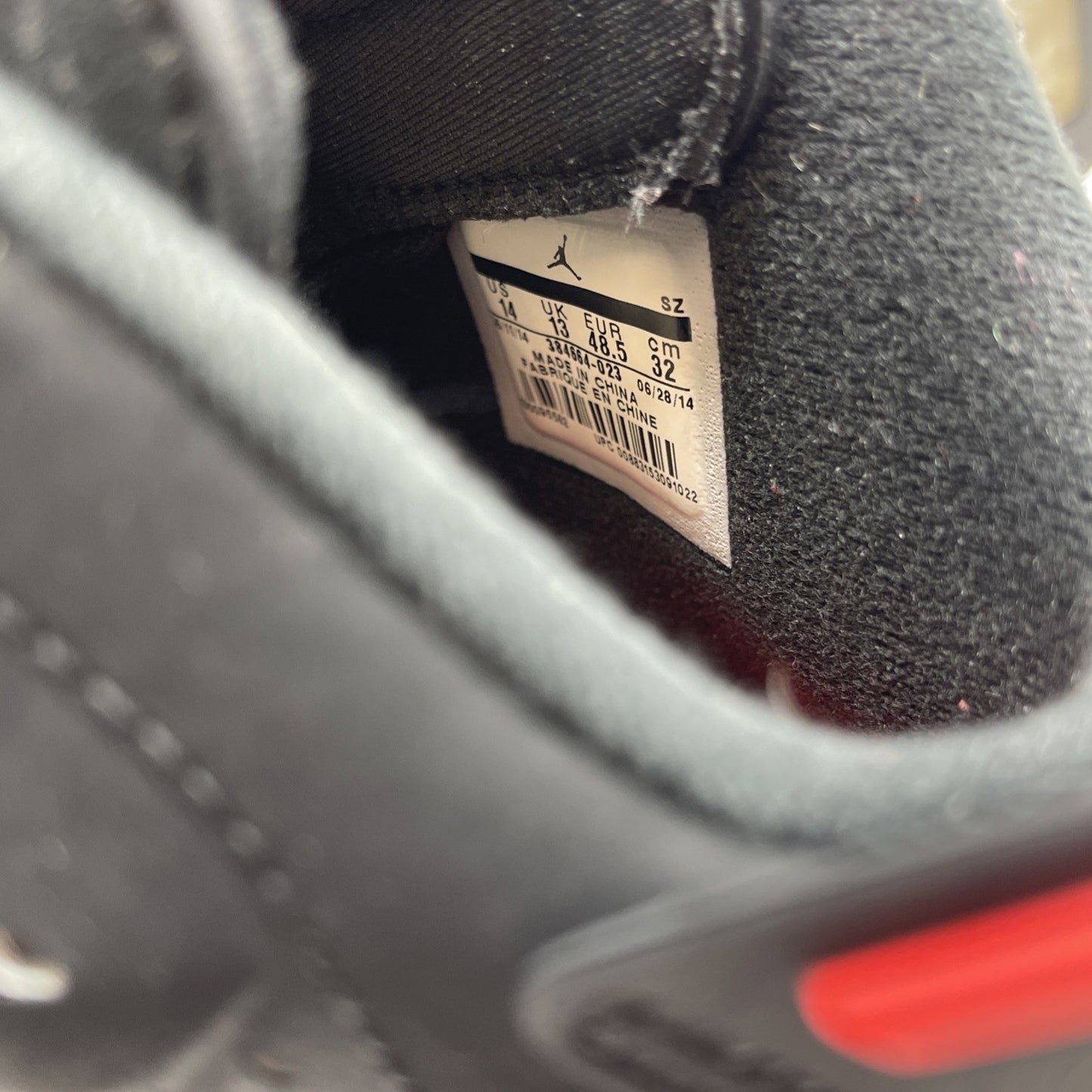 Size 14 - Air Jordan 6 Retro Infrared Black 2014 (384664-023)