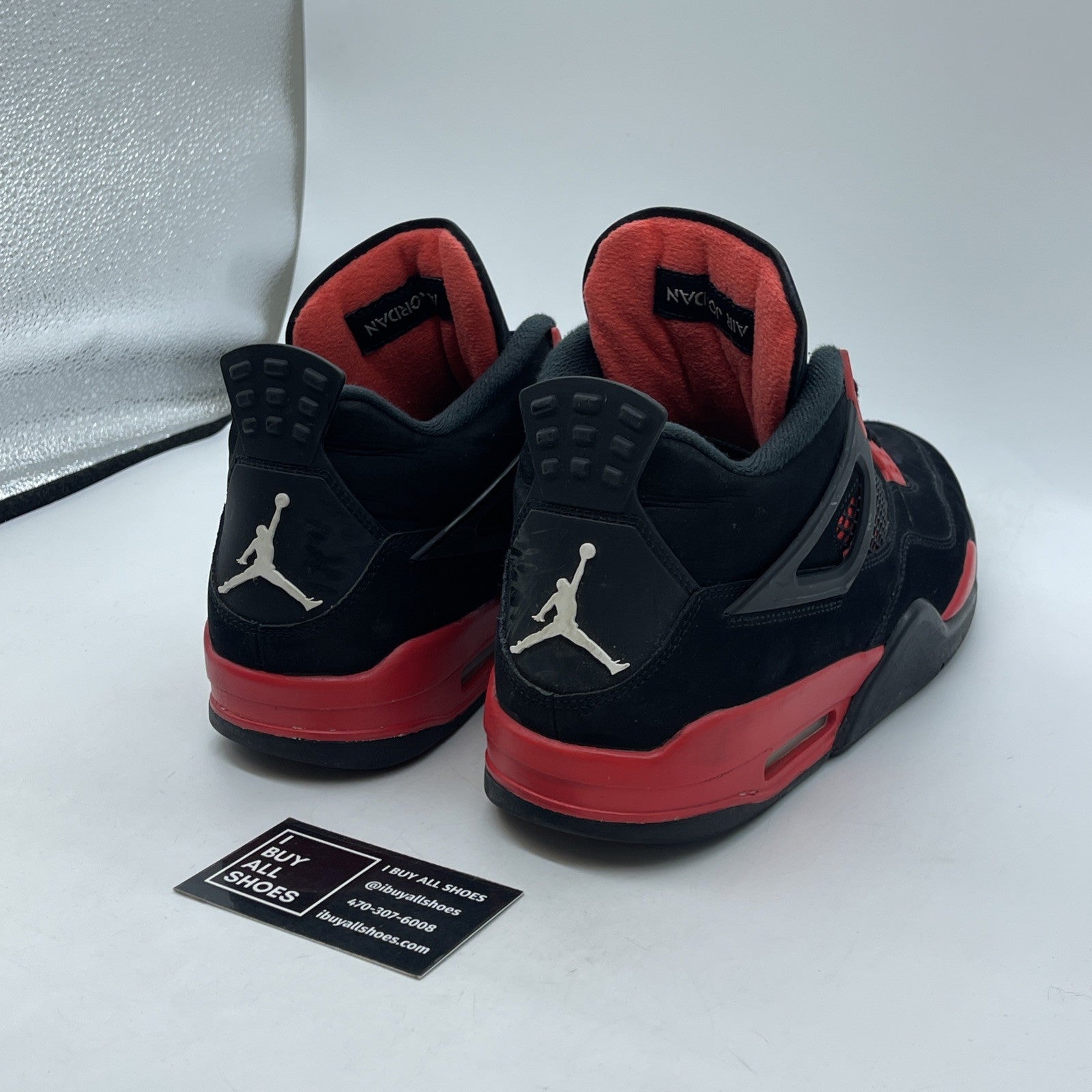 Size 10.5 - Jordan 4 Retro Mid Red Thunder Black Suede (CT8527-016)
