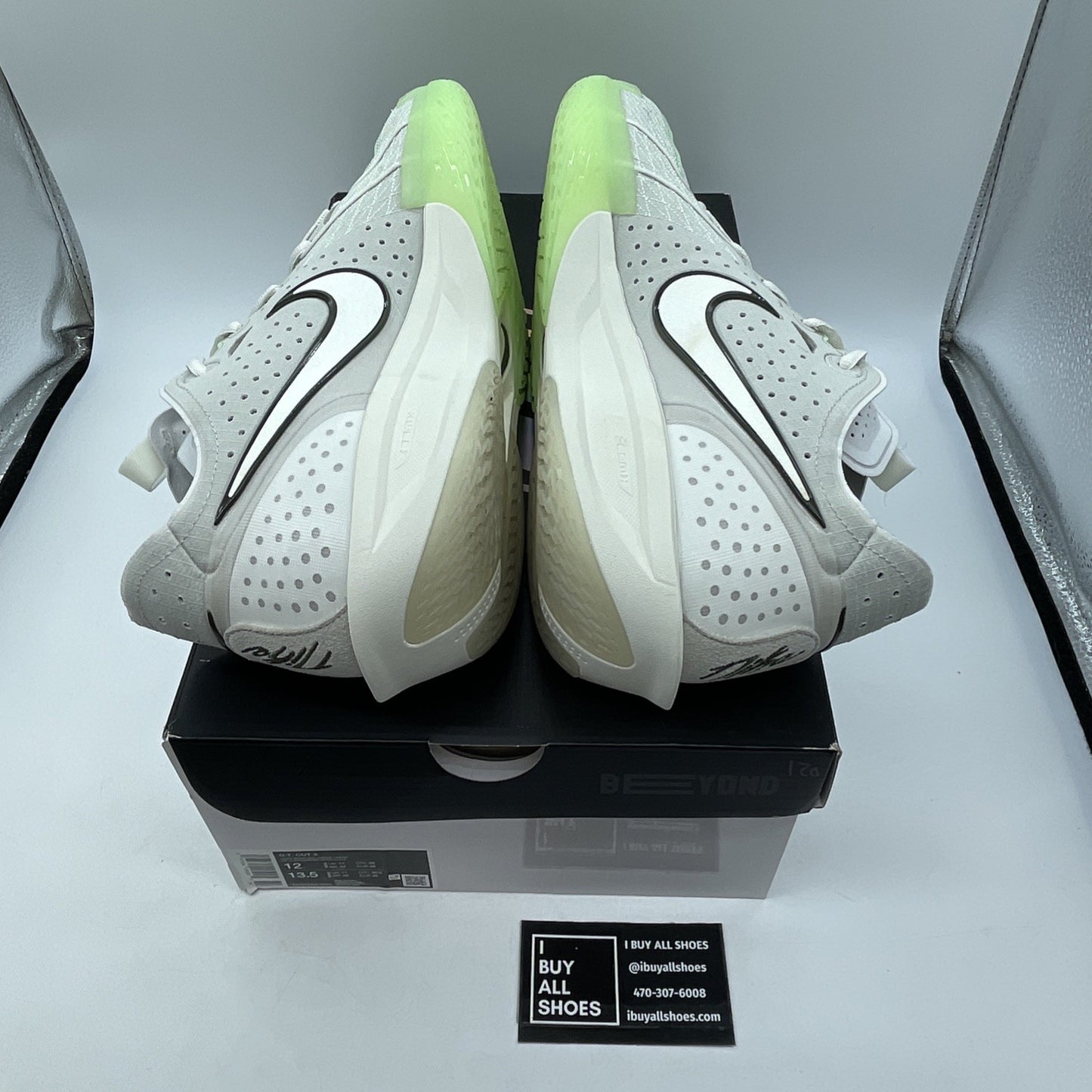 Size 12 - Nike Air Zoom GT Cut 3 Vapor Green White Grey Suede (DV2913-003)