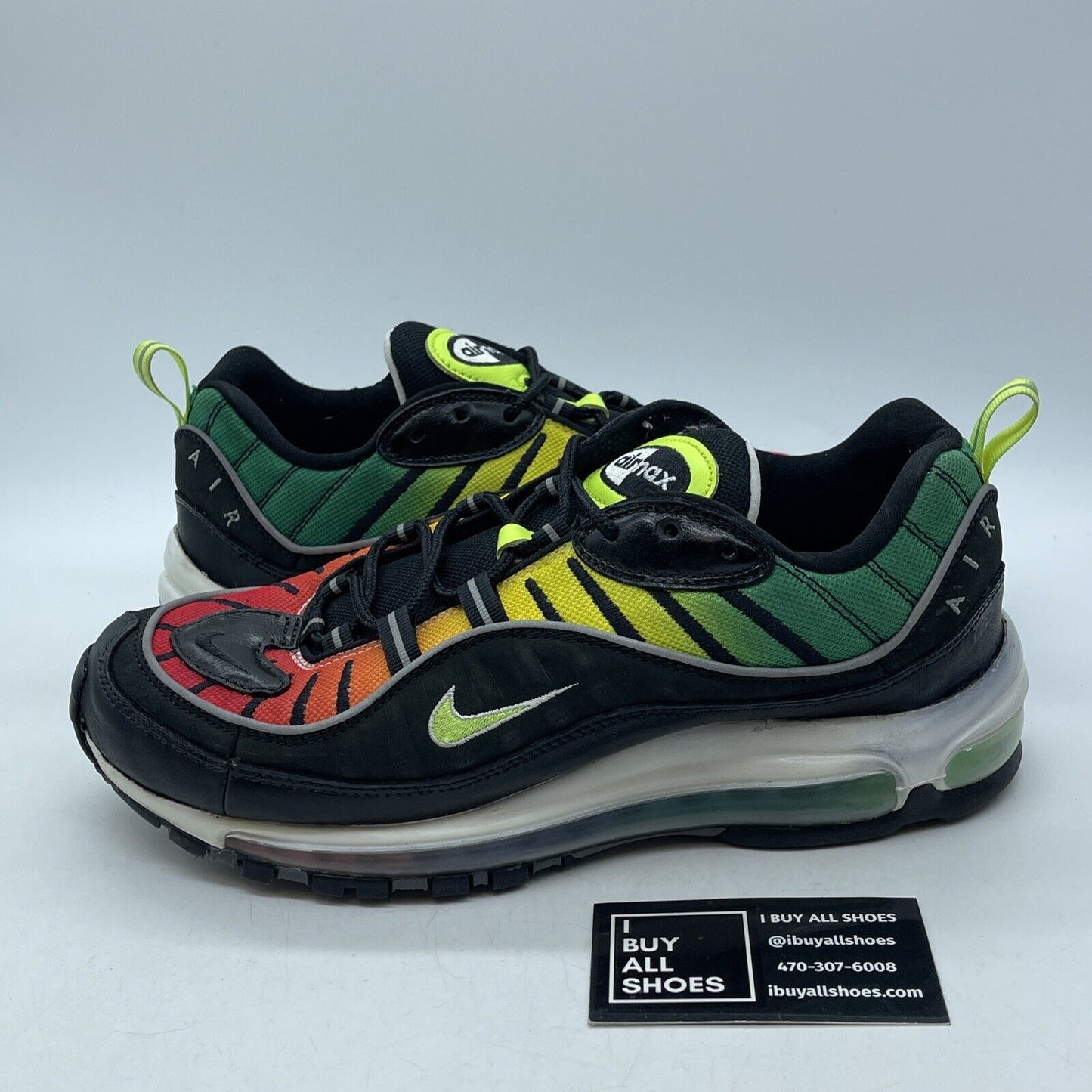 Size 11.5W - Nike Olivia Kim x Air Max 98 No Cover Green Black Suede (CK3309-001