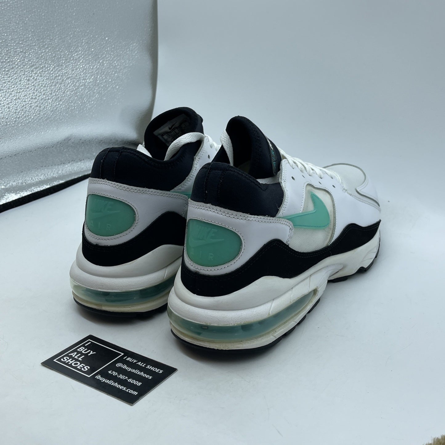 Size 13 - Nike Air Max 93 Dusty Cactus White Black Suede Leather (306551-103)