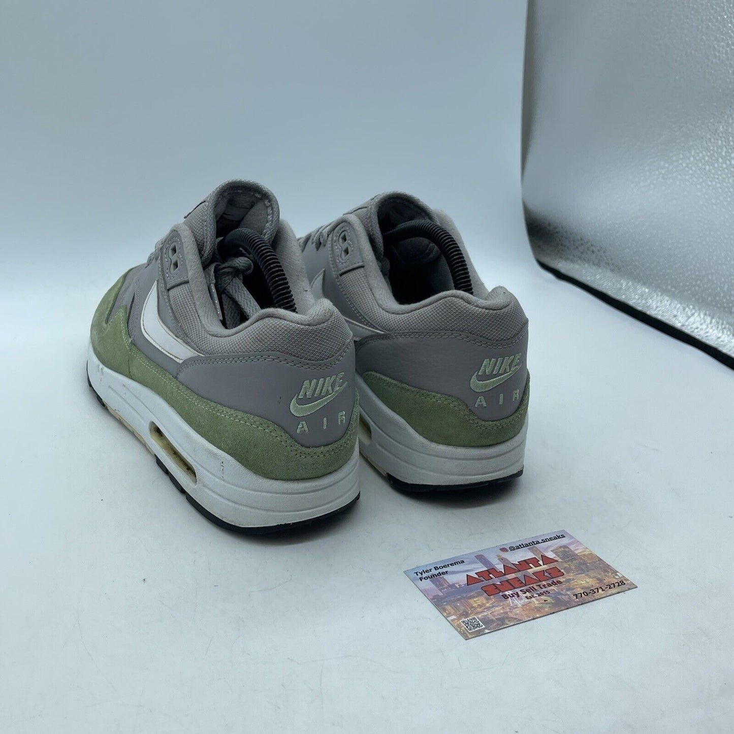 Size 9.5 - Nike Air Max 1 Grey Mint Green Suede Grey Leather (AH8145-015)