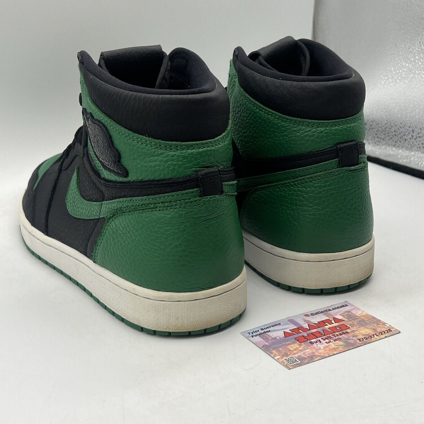 Size 13 - Jordan 1 Retro OG High Pine Green 2.0 Black Green Leather Red