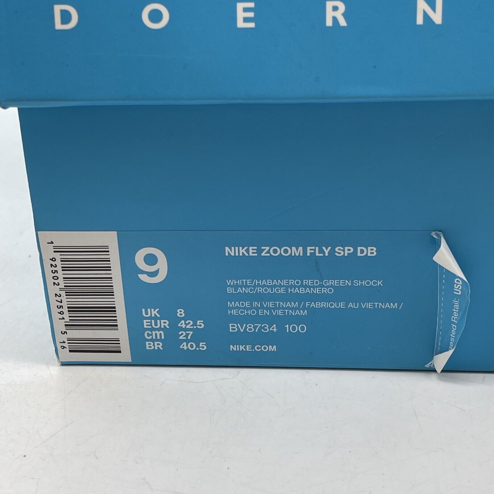Size 9 - Nike Zoom Fly SP 2018 Doernbecher Green Black Blue Suede (BV8734-100)