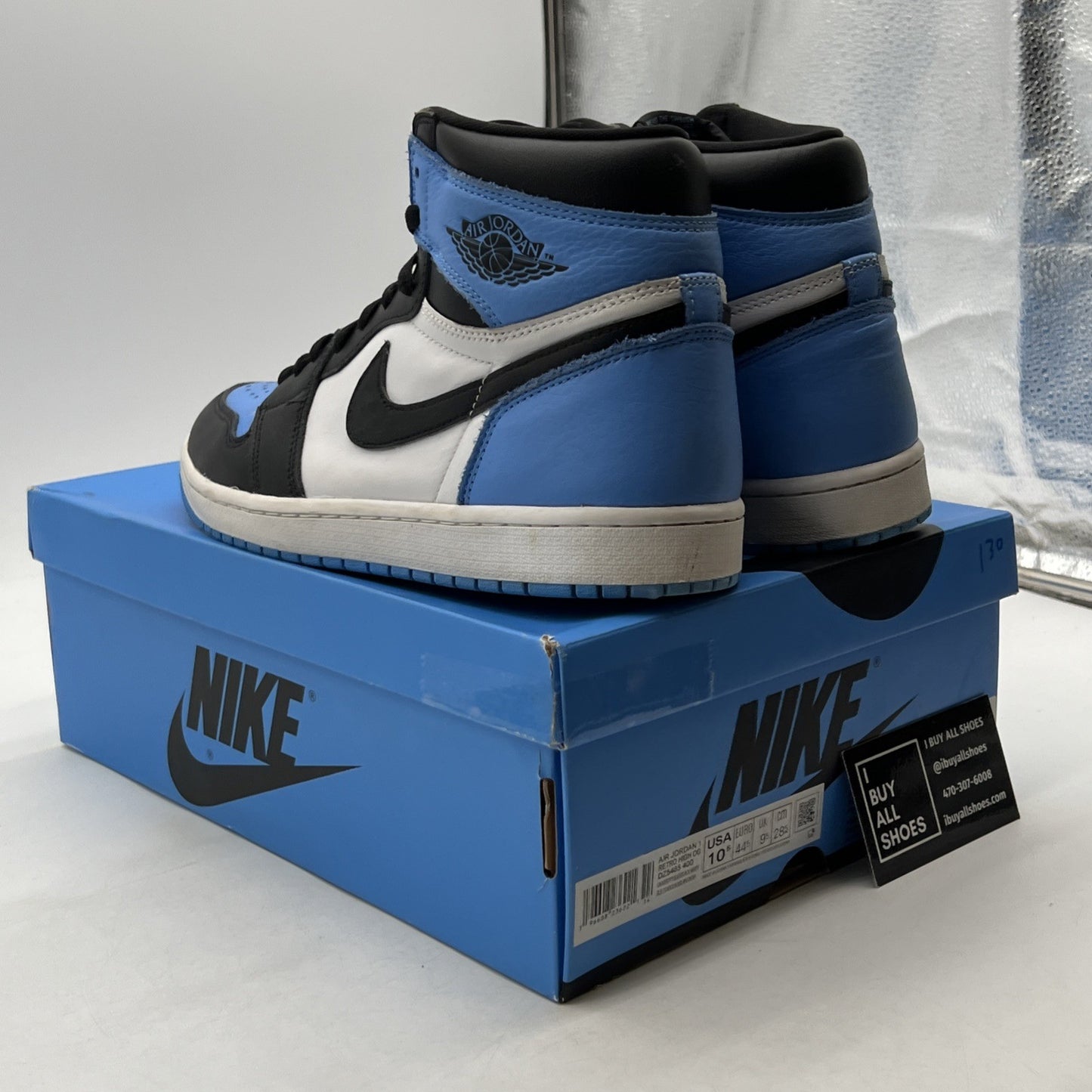 Size 10.5 - Air Jordan 1 Retro OG High UNC Toe (DZ5485-400)