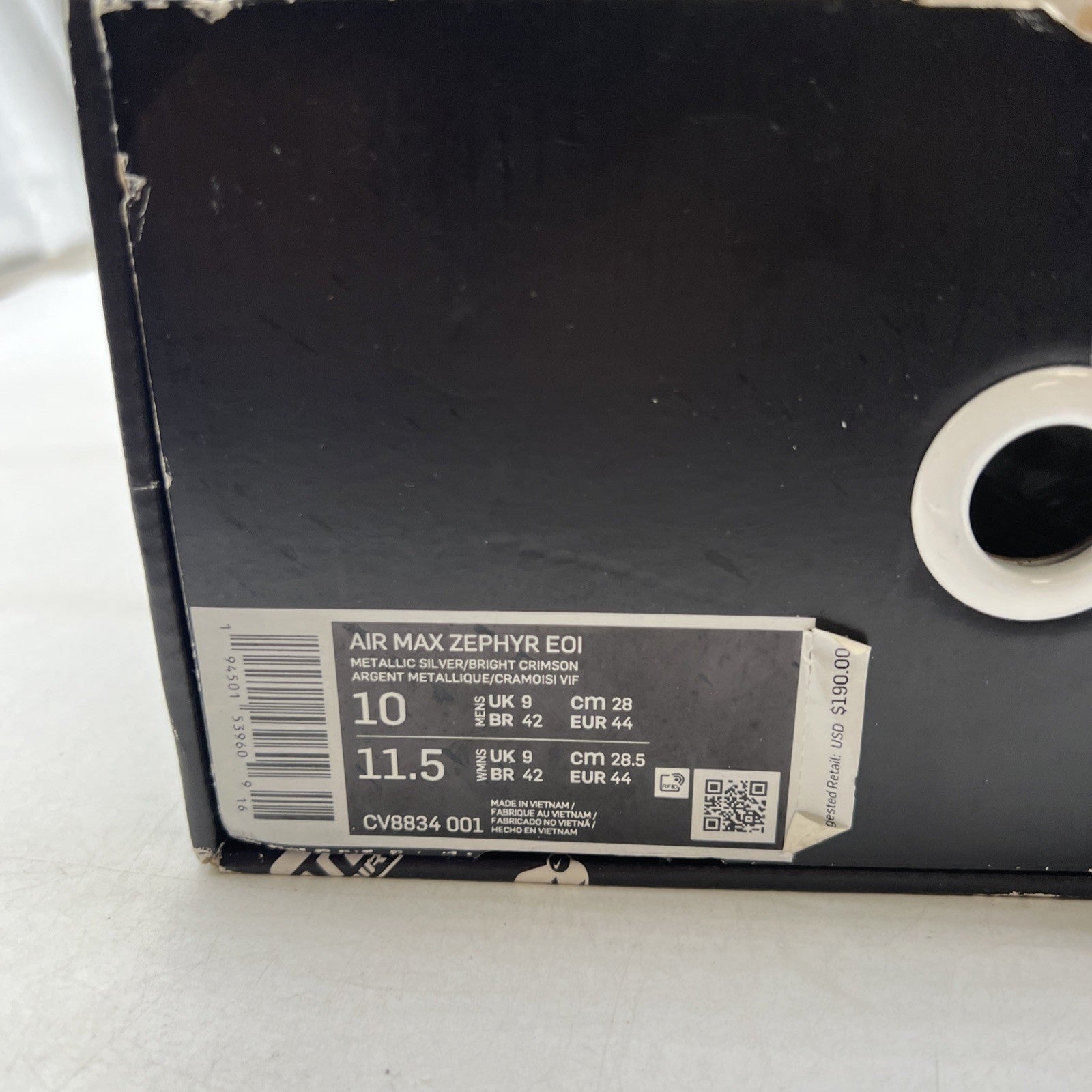 Size 10 - Nike Air Max Zephyr Evolution of Icon (CV8834-001)