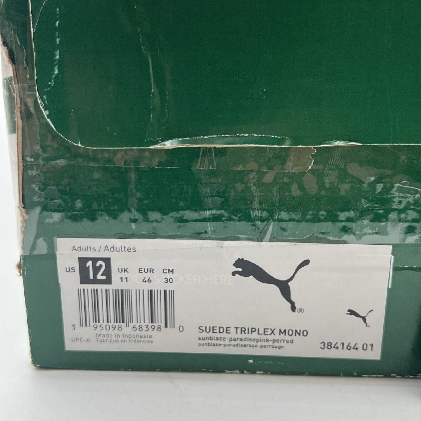 Size 12 - PUMA Suede Triplex Mono Quake - Sunblaze (384164-01)