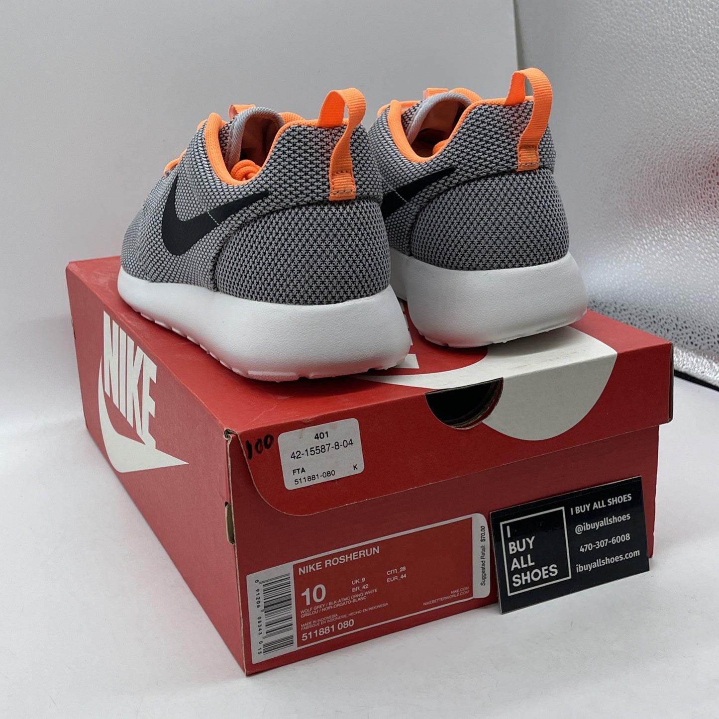 Size 10 - Nike Roshe One Gray Black Suede Leather (511881-080)